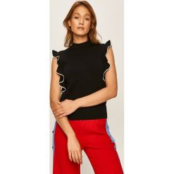 Karl Lagerfeld - Top. Czerwone bluzki damskie KARL LAGERFELD, s, bez wzorów, z poliesteru, casualowe, z okrągłym kołnierzem, bez rękawów. W wyprzedaży za 399,90 zł.