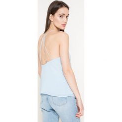 Missguided - Top. Niebieskie bluzki damskie marki Missguided, bez wzorów, z poliesteru, bez kołnierzyka. W wyprzedaży za 39,90 zł.