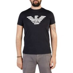 Emporio Armani T-Shirt Męski Xxl Ciemnoniebieski. Czarne koszulki męskie Emporio Armani, xxl, z nadrukiem, bez kołnierzyka, bez rękawów. Za 249,00 zł.