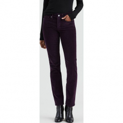 Dżinsy "312®" - Slim fit - w kolorze fioletowym. Fioletowe spodnie damskie z wysokim stanem Levi's®, w paski. W wyprzedaży za 173,95 zł.