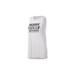 Topy na ramiączkach / T-shirty bez rękawów Reebok Sport Koszulka bez rękawów Studio Muscle. Białe topy damskie Reebok Sport, s, bez wzorów, bez kołnierzyka. Za 119,00 zł.