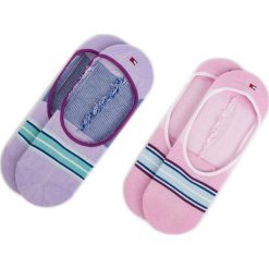 Zestaw 2 par stopek damskich TOMMY HILFIGER - 393014001 Lilac Hint 027. Różowe skarpetki damskie z elastanu. Za 49,99 zł.