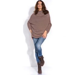 Swetry damskie: Cappuccino Sweter z Niskim Golfem
