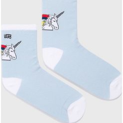Vans - Skarpetki. Niebieskie skarpetki damskie Vans, bez wzorów. Za 39,90 zł.