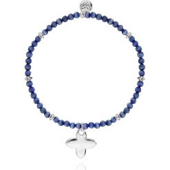 By Dziubeka - Bransoletka. Niebieskie bransoletki damskie By Dziubeka, z materiału, z mosiądzu. W wyprzedaży za 34,90 zł.