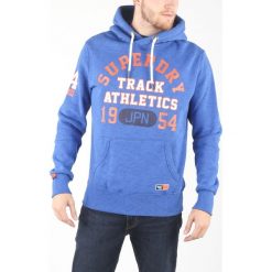 SuperDry Bluza Niebieski. Niebieskie bluzy męskie Superdry, xxl, z nadrukiem, z bawełny, bez kołnierzyka, bez rękawów, bez kaptura. Za 395,95 zł.