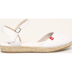 Big Star - Espadryle. Białe espadryle damskie BIG STAR, bez wzorów, z gumy, bez obcasa, na obcasie. Za 89,90 zł.