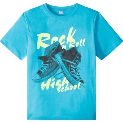 T-shirty chłopięce: Shirt z nadrukiem bonprix błękit laguny