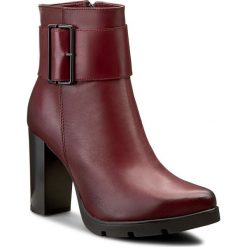 Buty zimowe damskie: Botki QUAZI – MARINA-02 Bordowy