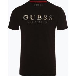 Guess Jeans - T-shirt męski, czarny. Czarne t-shirty męskie marki Guess Jeans, m, z aplikacjami, z jeansu, eleganckie, bez kołnierzyka. Za 179,95 zł.