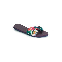 Japonki Havaianas YOU ST TROPEZ. Fioletowe klapki damskie Havaianas, bez wzorów, bez obcasa. Za 90,30 zł.