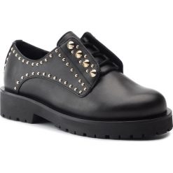 Oxfordy TWINSET - Stringata 192TCP01A Nero 00006. Czarne półbuty damskie Twinset, bez obcasa, na obcasie, bez zapięcia. W wyprzedaży za 669,00 zł.