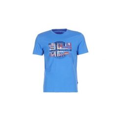 T-shirty z krótkim rękawem Napapijri SEY. Niebieskie t-shirty męskie Napapijri, s, bez wzorów, bez kołnierzyka, krótkie. Za 119,89 zł.