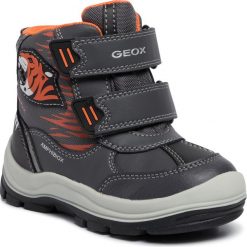 Śniegowce GEOX - B Flanfil B. B Abx A B943VA 054FU C9A2T D Anthracite/Orange. Szare śniegowce chłopięce Geox, bez zapięcia. Za 349,00 zł.