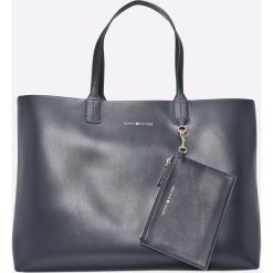 Tommy Hilfiger - Torebka. Szare torby damskie na zakupy marki TOMMY HILFIGER, z materiału, duże. W wyprzedaży za 479,90 zł.