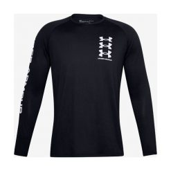 Under Armour Tech Triple Logo Koszulka Czarny. Czarne podkoszulki męskie Under Armour, m, bez wzorów, z bawełny, z długim rękawem. Za 154,95 zł.