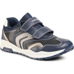 Sneakersy GEOX - J Pavel G. A J048CA 054FU C0673 D Navy/Silver. Niebieskie trampki chłopięce Geox, bez wzorów, ze skóry ekologicznej, na rzepy. Za 239,00 zł.