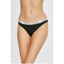 Calvin Klein Underwear - Stringi (3-pack). Czarne majtki damskie Calvin Klein Underwear, s, z elastanu. W wyprzedaży za 149,90 zł.