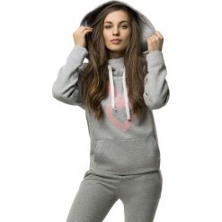 Cardio Bunny - Bluza. Szare bluzy damskie Cardio Bunny, s, z nadrukiem, z bawełny, bez rękawów, z kapturem. Za 199,90 zł.