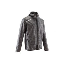 Kurtka do biegania RUN RAIN N męska. Czarne kurtki do biegania męskie KALENJI, m, z elastanu. Za 99,99 zł.