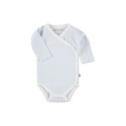 Ebi & Ebi Body dziecięce - niebieski. Niebieskie body niemowlęce marki Ebi & Ebi, bez wzorów, z bawełny, z długim rękawem. Za 45,00 zł.