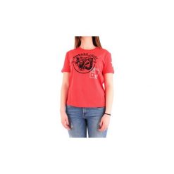 T-shirty z krótkim rękawem Versace B2HTB7G936259. Czerwone t-shirty damskie VERSACE, m, bez wzorów, bez kołnierzyka. Za 332,17 zł.