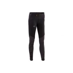 Legginsy do biegania trail damskie czarno-szare. Szare legginsy sportowe damskie EVADICT, xs, z elastanu, do biegania. Za 99,99 zł.