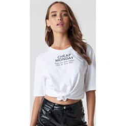 Cheap Monday T-shirt Perfect - White. Białe t-shirty damskie marki Cheap Monday, z nadrukiem, z jersey, klasyczne, z okrągłym kołnierzem. Za 80,95 zł.