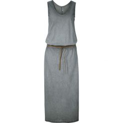 Sukienka shirtowa bonprix antracytowy. Szare sukienki damskie bonprix, na lato, bez wzorów, ze skóry, bez kołnierzyka, z długim rękawem, długie, maxi. Za 49,99 zł.