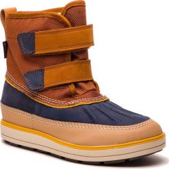 Śniegowce CLARKS - Arrow Star Gtx GORE-TEX 261384377 Tan Combi. Pomarańczowe śniegowce chłopięce Clarks, bez zapięcia, gore-tex. W wyprzedaży za 289,00 zł.