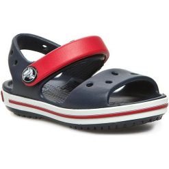 Sandały CROCS - Crocband Sandal Kids 12856 Navy/Red. Niebieskie sandały dziewczęce Crocs, z tworzywa sztucznego. Za 129,00 zł.