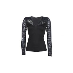 Bluzki Guess MARISSA. Czarne bluzki damskie Guess, s, bez wzorów, bez kołnierzyka, bez rękawów. Za 262,70 zł.