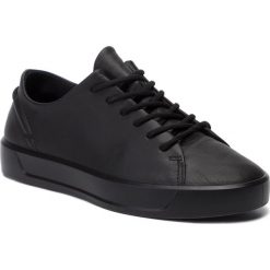 Sneakersy ECCO - Soft 8 W 45084301001 Black. Czarne półbuty damskie ecco, bez wzorów, ze skóry, bez obcasa, na płaskiej podeszwie, bez zapięcia. W wyprzedaży za 479,00 zł.