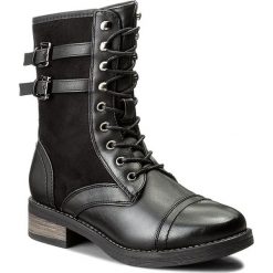 Botki JENNY FAIRY - WS1155-5 Czarny 1. Czarne buty zimowe damskie marki Jenny Fairy, z materiału, na obcasie. Za 139,99 zł.