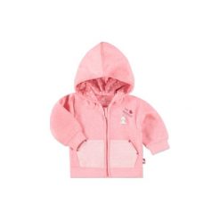 Ebi & Ebi Bluza Zajączek i Miś pink. Różowe bluzy niemowlęce marki Ebi & Ebi, z aplikacjami, z bawełny, bez rękawów, bez kaptura. Za 79,00 zł.