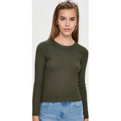 Swetry damskie: Dopasowany sweter – Khaki