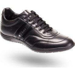 Czarne skórzane sneakersy męskie. Czarne sneakersy męskie Baldinini, na sznurówki. Za 523,60 zł.