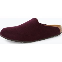 Birkenstock - Kapcie damskie z dodatkiem skóry – Amsterdam BS, czerwony. Czerwone kapcie damskie marki Birkenstock, ze skóry. Za 179,95 zł.