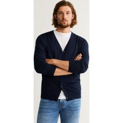 Mango Man - Kardigan Willy. Niebieskie swetry męskie Mango Man, s, bez wzorów, z wełny. Za 199,90 zł.