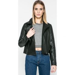 Pepe Jeans - Kurtka skórzana Liana. Czarne kurtki damskie Pepe Jeans, s, bez wzorów, z bawełny, krótkie. W wyprzedaży za 429,90 zł.