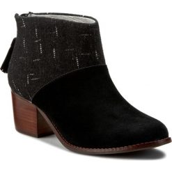 Botki damskie lity: Botki TOMS - Leila 10008897 Black Suede/Dotted Wool