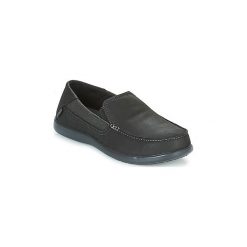 Tenisówki Crocs SANTA CRUZ 2 LUXE LEATHER M. Czarne klapki męskie Crocs, bez wzorów, bez zapięcia. Za 247,20 zł.