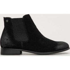 Jack & Jones - Sztyblety. Czarne sztyblety męskie Jack & Jones, ze skóry, z okrągłym noskiem, bez zapięcia. Za 339,90 zł.