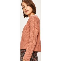 Answear - Sweter. Różowe swetry damskie ANSWEAR, uniwersalny, bez wzorów, z wiskozy, bez rękawów, bez kaptura. W wyprzedaży za 79,90 zł.