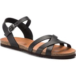Sandały GRÜNLAND - Demy SB1271-40 Nero. Czarne klapki damskie Grünland, bez wzorów, ze skóry, bez obcasa. Za 239,00 zł.