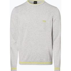 BOSS Athleisurewear - Sweter męski – Rimex_S19, szary. Szare swetry męskie marki BOSS Athleisurewear, s, bez wzorów, z kontrastowym kołnierzykiem, bez kaptura. Za 499,95 zł.