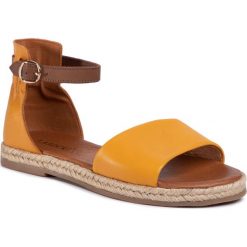Espadryle LASOCKI - EST-DOBRAWA-01 Yellow. Żółte espadryle damskie Lasocki, bez wzorów, ze skóry, bez obcasa, na obcasie. Za 139,99 zł.