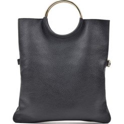 Torebki klasyczne damskie: Skórzana torebka w kolorze czarnym – (S)31 x (W)28 cm