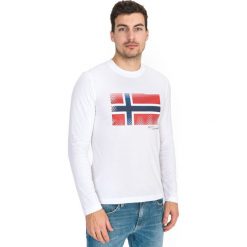 Napapijri Sibu Koszulka Biały. Białe podkoszulki męskie Napapijri, l, z nadrukiem, z bawełny. Za 181,95 zł.