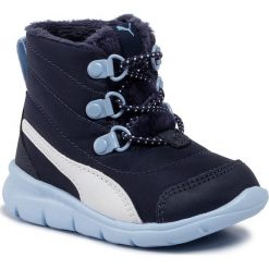 Śniegowce PUMA - Bao 3 Boot Inf 190113 04 Peacoat/Cerulean/White. Niebieskie śniegowce chłopięce Puma, bez zapięcia. W wyprzedaży za 109,99 zł.